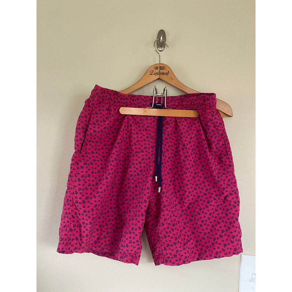 Vilebrequin 'Moorea' Swim Trunks Size XL Pink Turtles